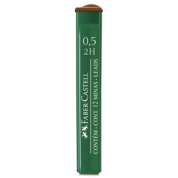 Astucci 12 mine 2H Faber-Castell Poly 0,5 mm - scatola 12 astucci 521512