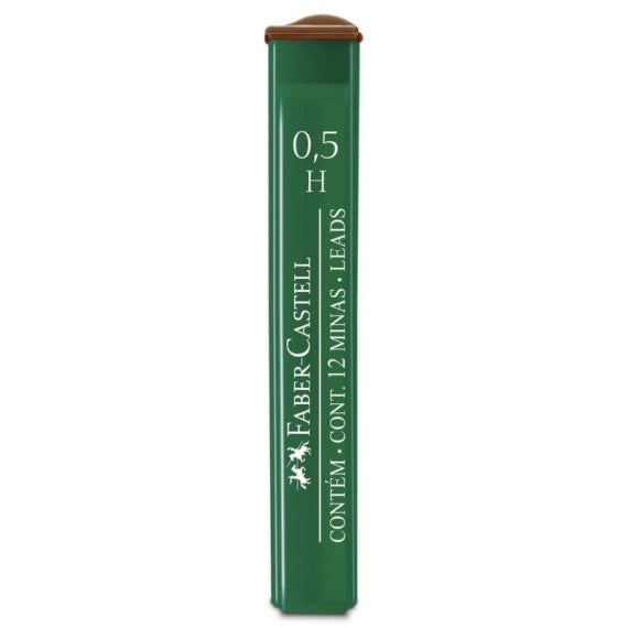 Astucci 12 mine H Faber-Castell Poly 0,5 mm - scatola 12 astucci 521511