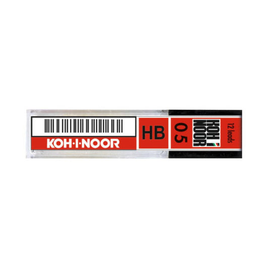 Astuccio 12 mine HB per portamine KOH-I-NOOR 0,5 mm - E205-HB