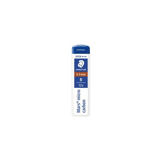 Astuccio 12 Mine Mars Micro - mina 0,5mm - gradazione B - Staedtler - conf. 12 astucci