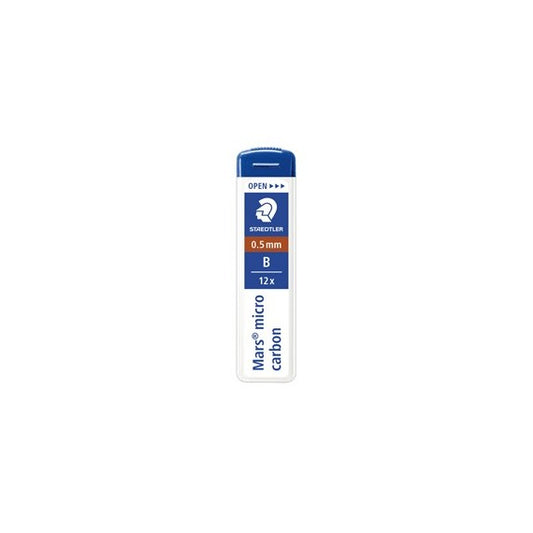 Astuccio 12 Mine Mars Micro - mina 0,5mm - gradazione B - Staedtler - conf. 12 astucci