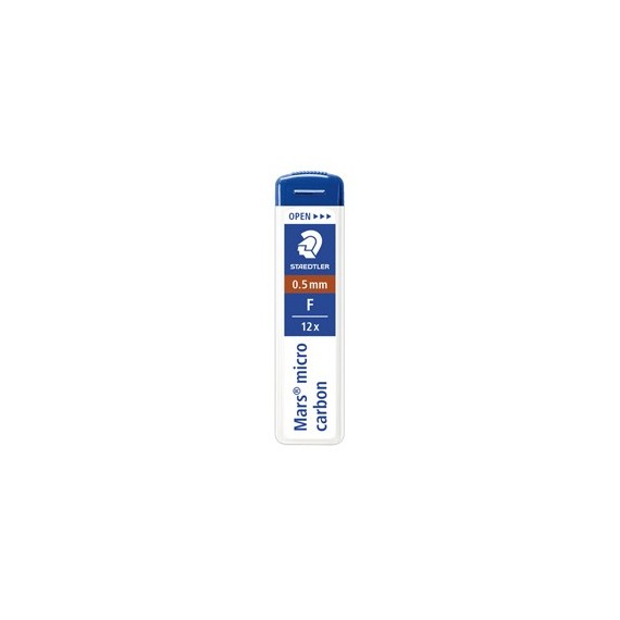 Astuccio 12 Mine Mars Micro - mina 0,5mm - gradazione F - Staedtler - conf. 12 astucci