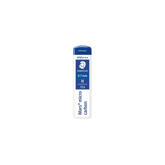 Astuccio 12 Mine Mars Micro - mina 0,7mm - gradazione H - Staedtler - conf. 12 astucci