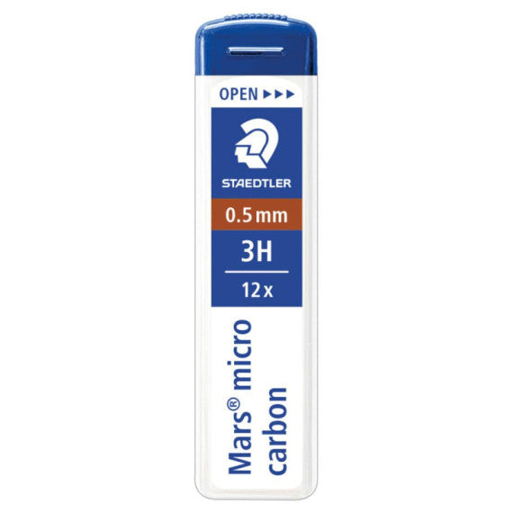 Astuccio 12 mine sottili 3H Staedtler Mars® Micro Carbon 0,5 mm - 250 05-3H