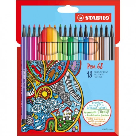 ASTUCCIO 18 PENNARELLI PEN 68 STABILO