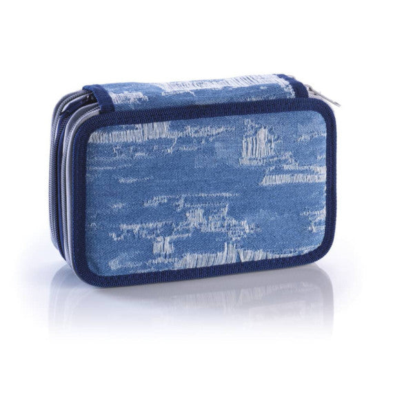 Astuccio 3 zip mimetic & jeans - 12 pastelli + 18 pennarelli CoLibrì assortiti -  100501311