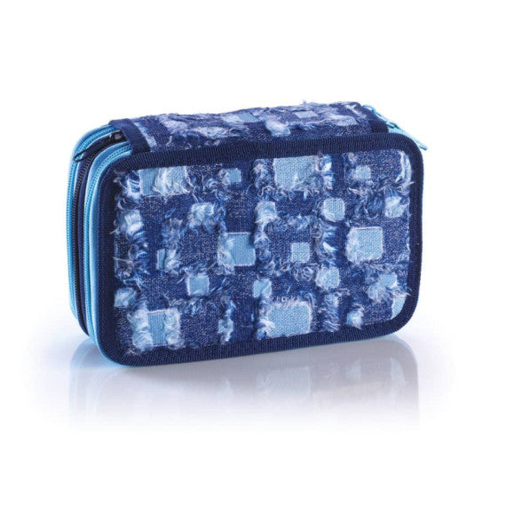 Astuccio 3 zip mimetic & jeans - 12 pastelli + 18 pennarelli CoLibrì assortiti -  100501311