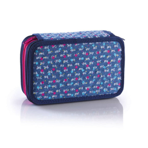 Astuccio 3 zip mimetic & jeans - 12 pastelli + 18 pennarelli CoLibrì assortiti -  100501311