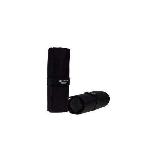 Astuccio arrotolabile Roller - con astuccio zip interno - 24 scomparti - 7,5 x 21,5 cm - tessuto - nero - Koh-I-Noor