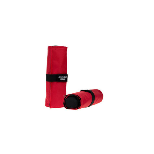 Astuccio arrotolabile Roller - con astuccio zip interno - 24 scomparti - 7,5 x 21,5 cm - tessuto - rosso - Koh-I-Noor