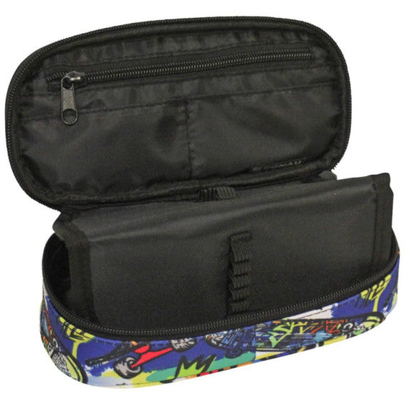 Astuccio con cerniera piccolo Donau 21x5,5x10,5 cm motivo skater colorato 322131084