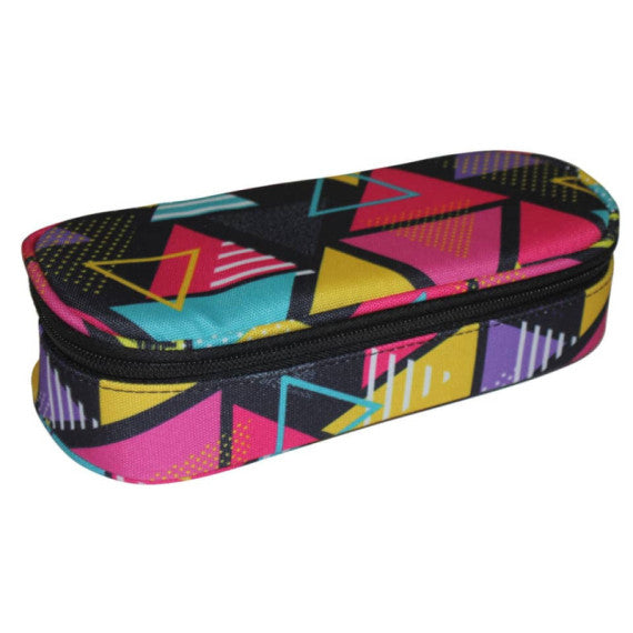 Astuccio con cerniera piccolo Donau 21x5,5x10,5 cm motivo triangolo colorato 322131082