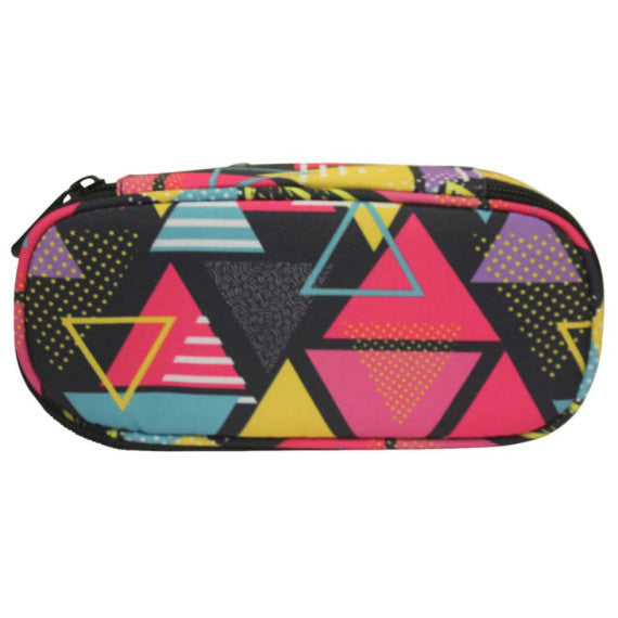 Astuccio con cerniera piccolo Donau 21x5,5x10,5 cm motivo triangolo colorato 322131082