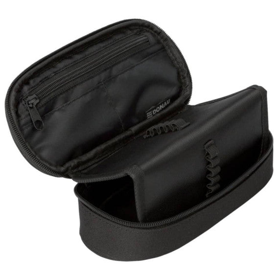 Astuccio ovalino con cerniera piccolo Donau 21x5,5x10,5 cm nero 322118023