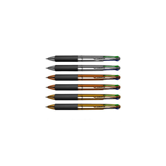 Astuccio penne a sfera Chrome - punta 1,00 mm - 4 colori  - Osama - conf. 6 pezzi