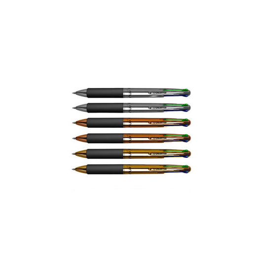 Astuccio penne a sfera Chrome - punta 1,00 mm - 4 colori  - Osama - conf. 6 pezzi