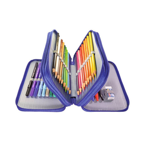 Astuccio scuola Nikoffice Monikids 3 zip bambina - 32NIK096/GIRLS