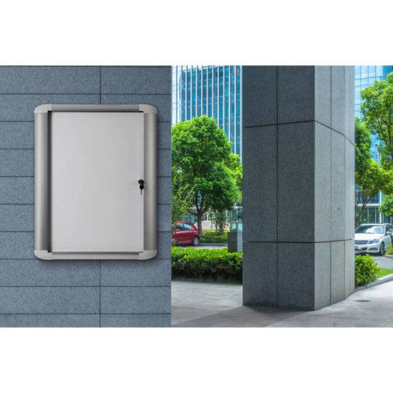 Bacheca magnetica Bi-Office MasterVision Outdoor con cornice in alluminio 4xA4 VT610209760