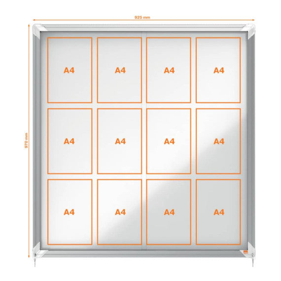 Bacheca magnetica con serratura Nobo Premium Plus 12xA4 1902570