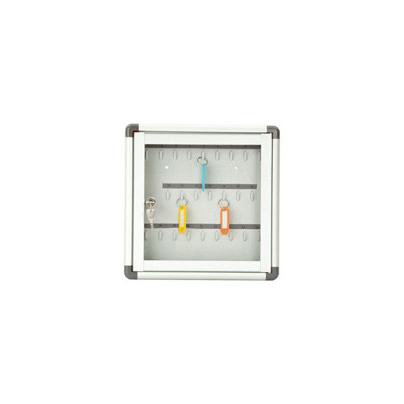 Bacheca murale portachiavi - 25 posti - 30 x 30 cm - Metalplus
