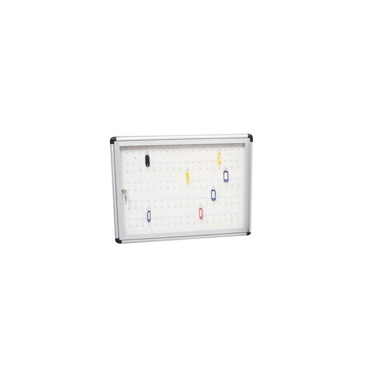 Bacheca murale portachiavi - 45 x 60 cm - 90 posti chiave - Metalplus