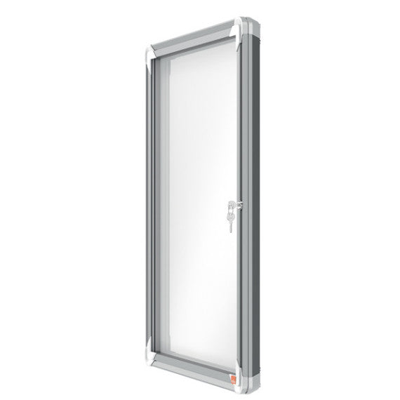 Bacheca per esterni - fondo magnetico bianco - 4 fogli A4 - verticale - Nobo
