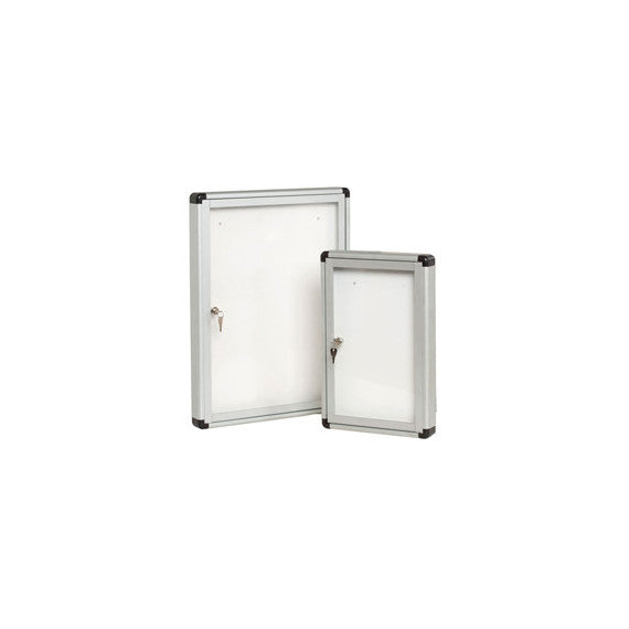 Bacheca per interni - con anta battente - fondo bianco magnetico - 9 fogli A4 - verticale - Starline