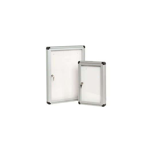 Bacheca per interni - con anta battente - fondo bianco magnetico - 9 fogli A4 - verticale - Starline