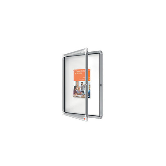 Bacheca per interni - fondo magnetico bianco - 4 fogli A4 - verticale - Nobo