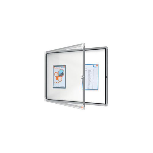 Bacheca per interni - fondo magnetico bianco - 8 fogli A4 - orizzontale - Nobo