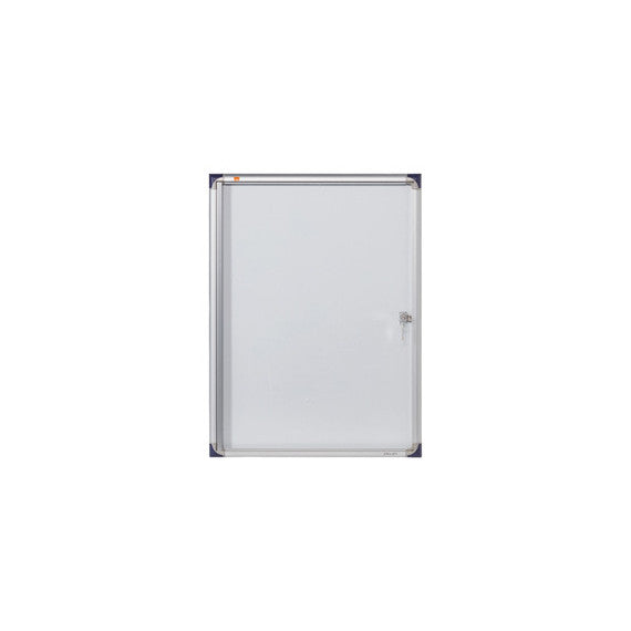Bacheca per interni ultrapiatta - fondo in metallo magnetico bianco - 4 fogli A4 - verticale - Nobo