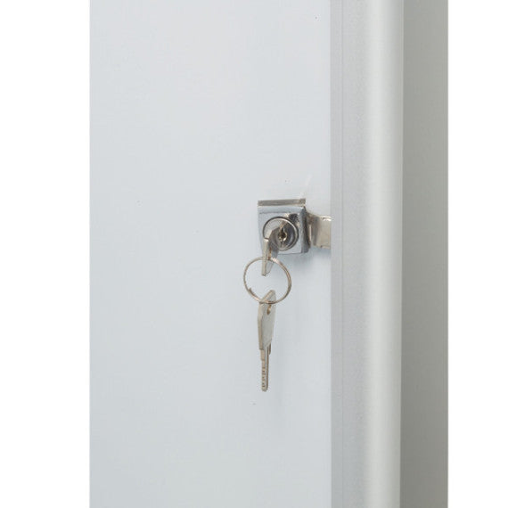 Bacheca per interni ultrapiatta - fondo in metallo magnetico bianco - 4 fogli A4 - verticale - Nobo