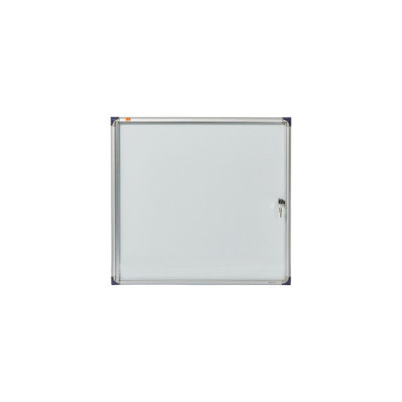 Bacheca per interni ultrapiatta - fondo in metallo magnetico bianco - 6 fogli A4 - orizzontale - Nobo