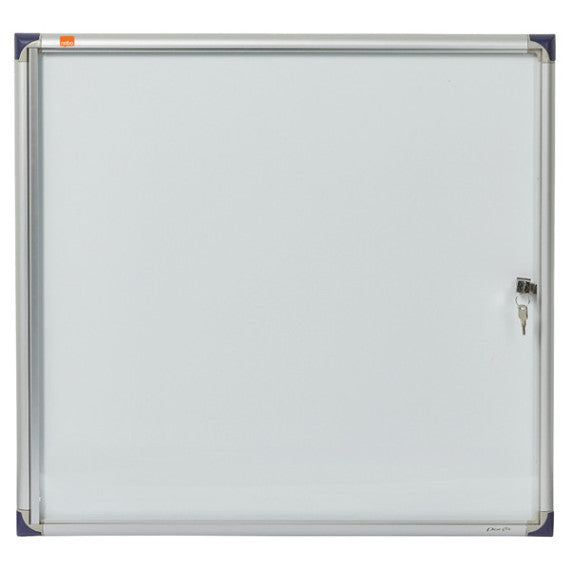 Bacheca per interni ultrapiatta - fondo in metallo magnetico bianco - 6 fogli A4 - orizzontale - Nobo