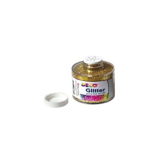 Barattolo Glitter - grana fine - 150ml -  oro - DECO