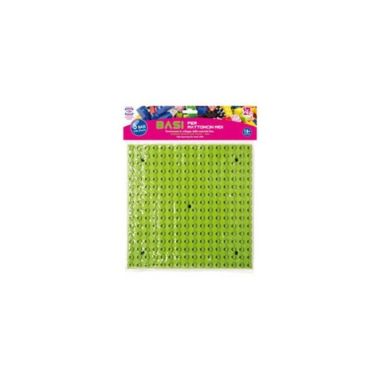 Base costruzioni Midi - in ABS - 25 x 25 cm - colori assortiti - CWR - conf. 5 pezzi
