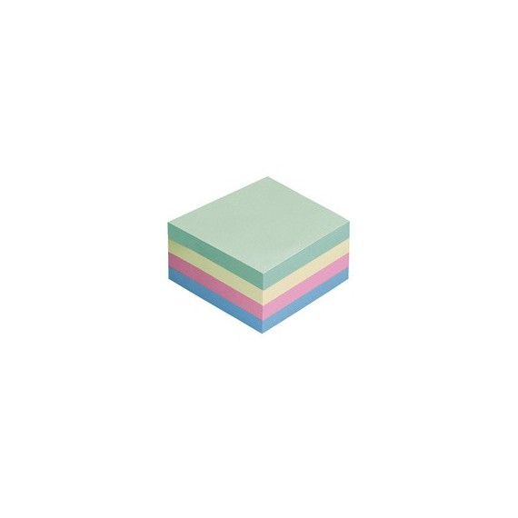 Biglietti adesivi Cubo - assortito tenue - 75 x 75mm - 70gr - 400 fogli - Starline