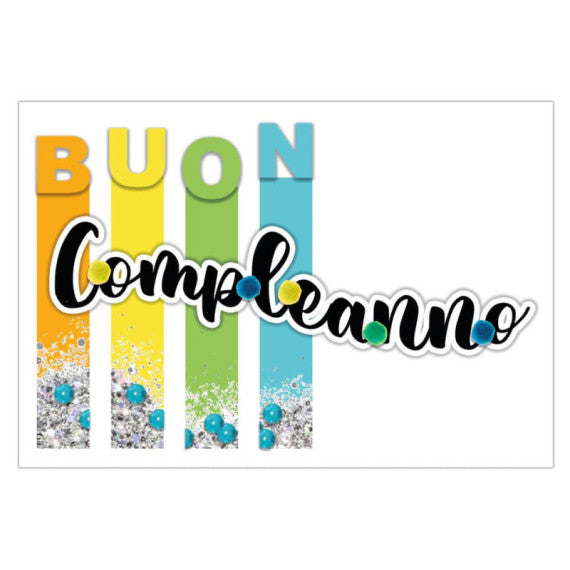 Biglietti augurali Biembi Compleanno 12x18 cm conf. 8 pezzi assortiti - happy days - BXBDKTC09