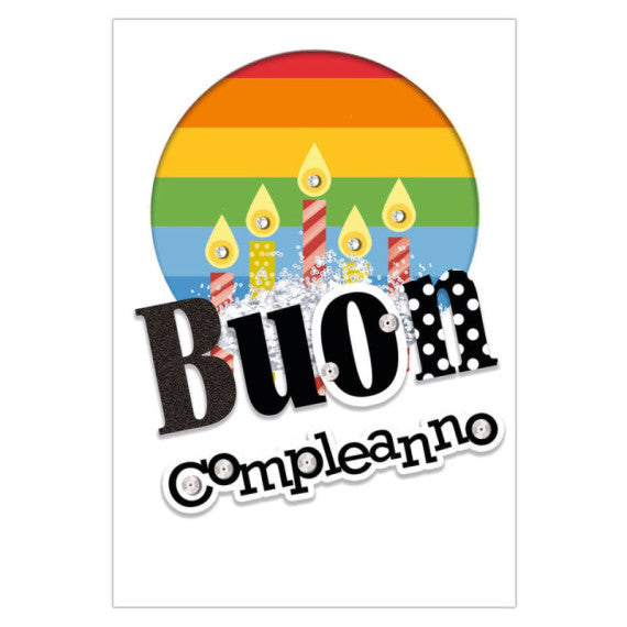 Biglietti augurali Biembi Compleanno 12x18 cm conf. 8 pezzi assortiti - happy days - BXBDKTC09