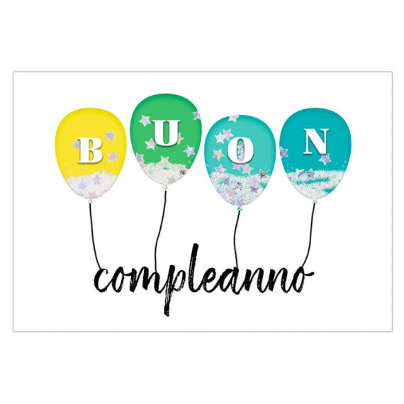 Biglietti augurali Biembi Compleanno 12x18 cm conf. 8 pezzi assortiti - happy days - BXBDKTC09