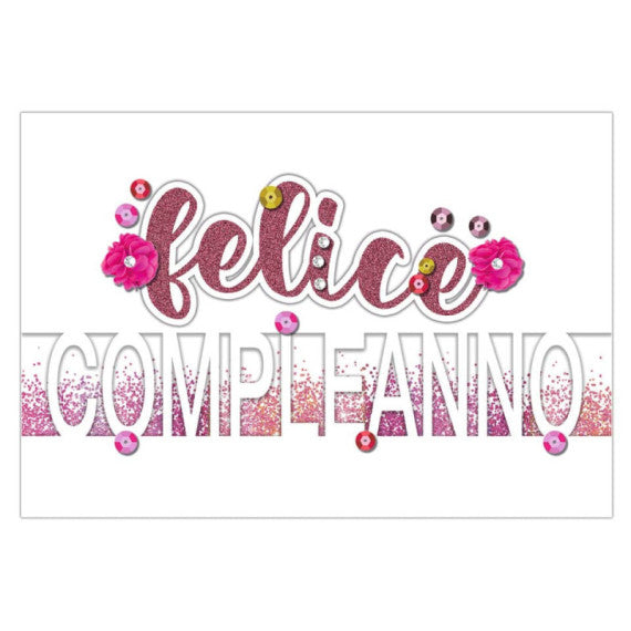 Biglietti augurali Biembi Compleanno 12x18 cm conf. 8 pezzi assortiti - happy days - BXBDKTC09