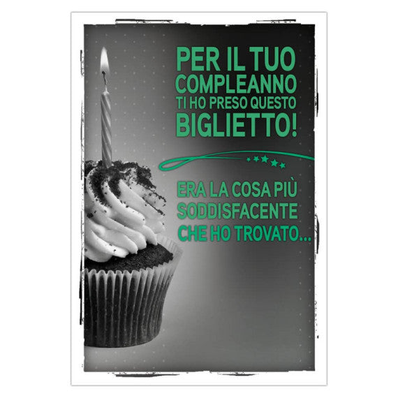 Biglietti augurali Biembi Compleanno 12x18 cm conf. 8 pezzi assortiti - humor BXBDKTC07