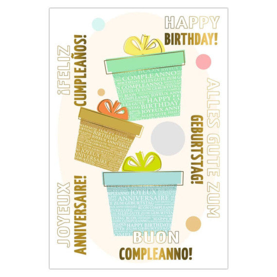 Biglietti augurali Biembi Compleanno 12x18 cm conf. 8 pezzi assortiti - multilingua - BXBDKTC08
