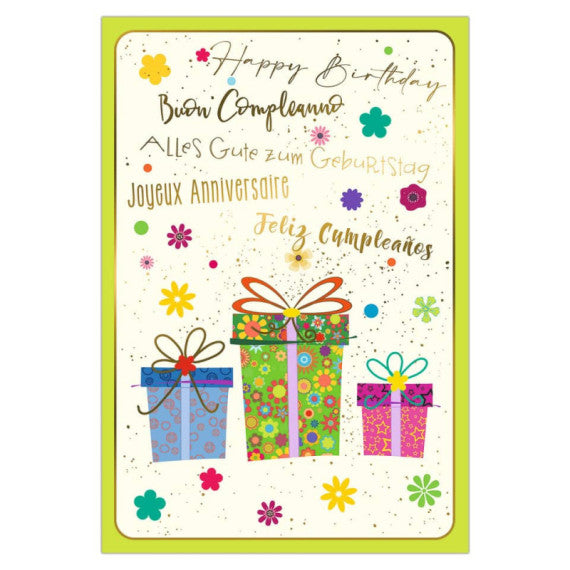 Biglietti augurali Biembi Compleanno 12x18 cm conf. 8 pezzi assortiti - multilingua - BXBDKTC08