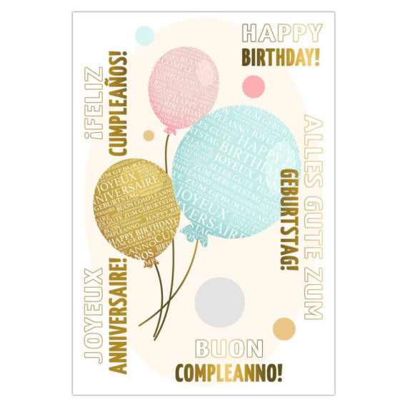 Biglietti augurali Biembi Compleanno 12x18 cm conf. 8 pezzi assortiti - multilingua - BXBDKTC08