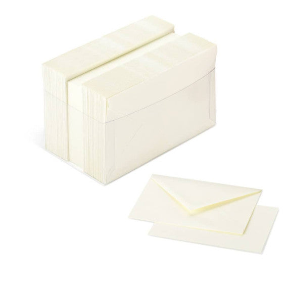 Biglietti augurali con busta Burano 7,2x11 cm in conf. 100 avorio - A57Q141