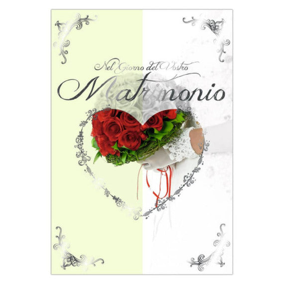 Biglietti augurali con portasoldi Matrimonio Biembi 12x18 cm fustellati oro conf. 6 pezzi assortiti - BXBDKTC05
