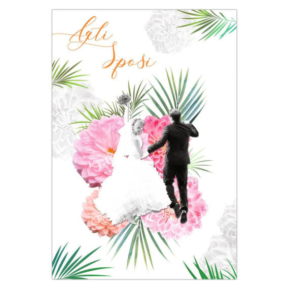 Biglietti augurali con portasoldi Matrimonio Biembi 12x18 cm fustellati oro conf. 6 pezzi assortiti - BXBDKTC05