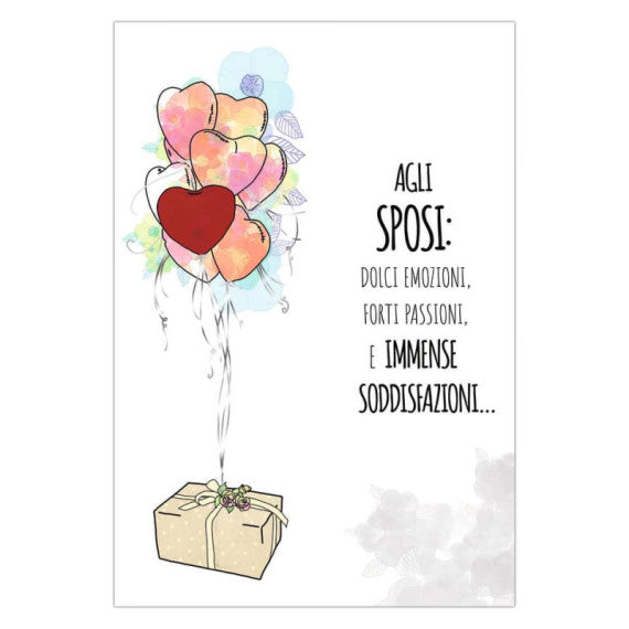 Biglietti augurali Matrimonio Biembi 12x18 cm fustellati oro conf. 4 pezzi assortiti - BXBDKTC04