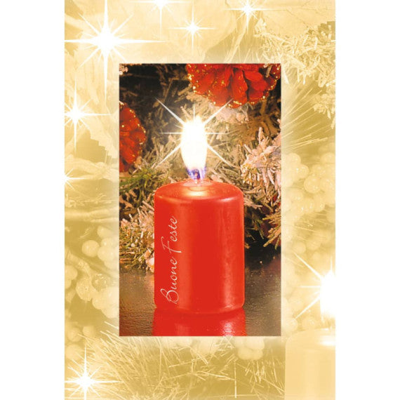 Biglietti augurali Natalizi con oggetti Natale - 12x18 cm - conf. 6 soggetti assortiti Biembi - BBF202D80